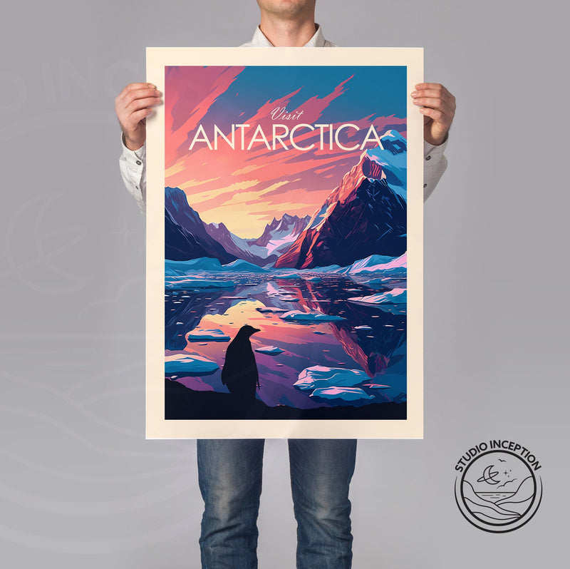 Antarctica Traditional Style Print