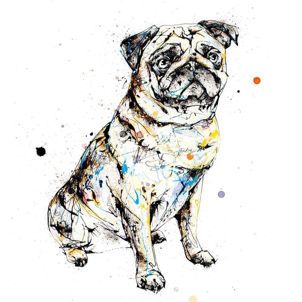 Anticipation - Pug Print with Size and Presentation Options