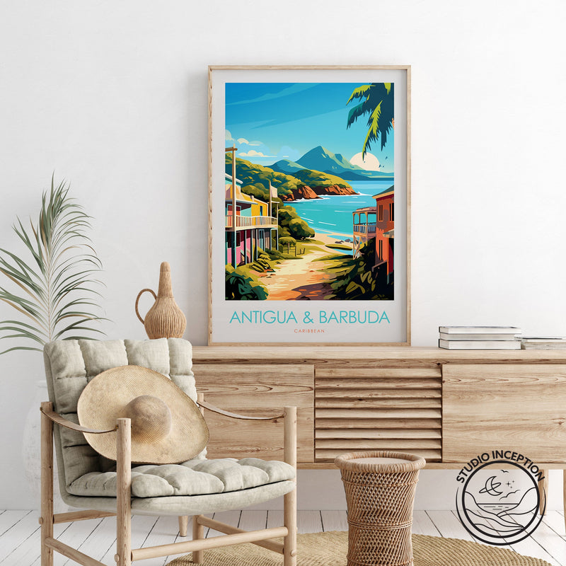 Antigua & Barbuda Minimalist Print