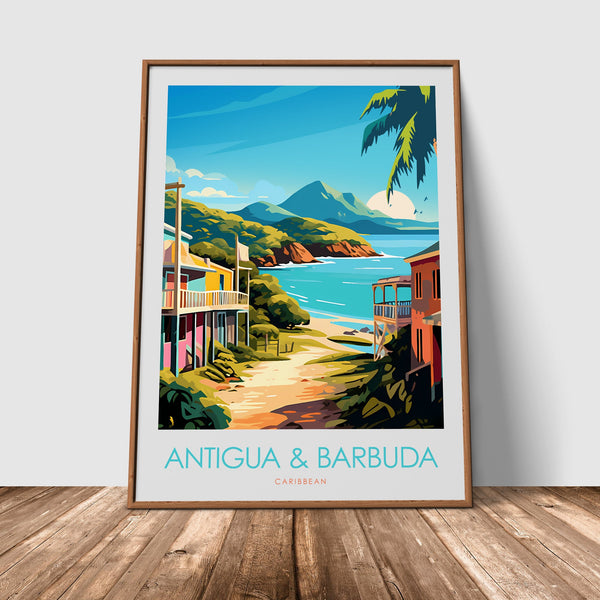 Antigua & Barbuda Minimalist Print