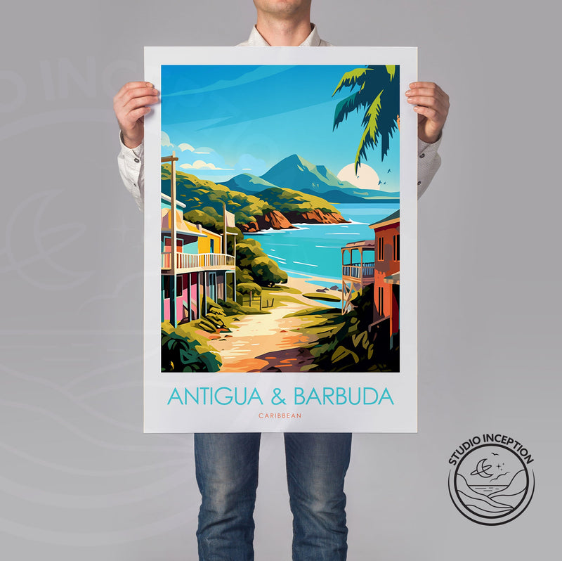 Antigua & Barbuda Minimalist Print