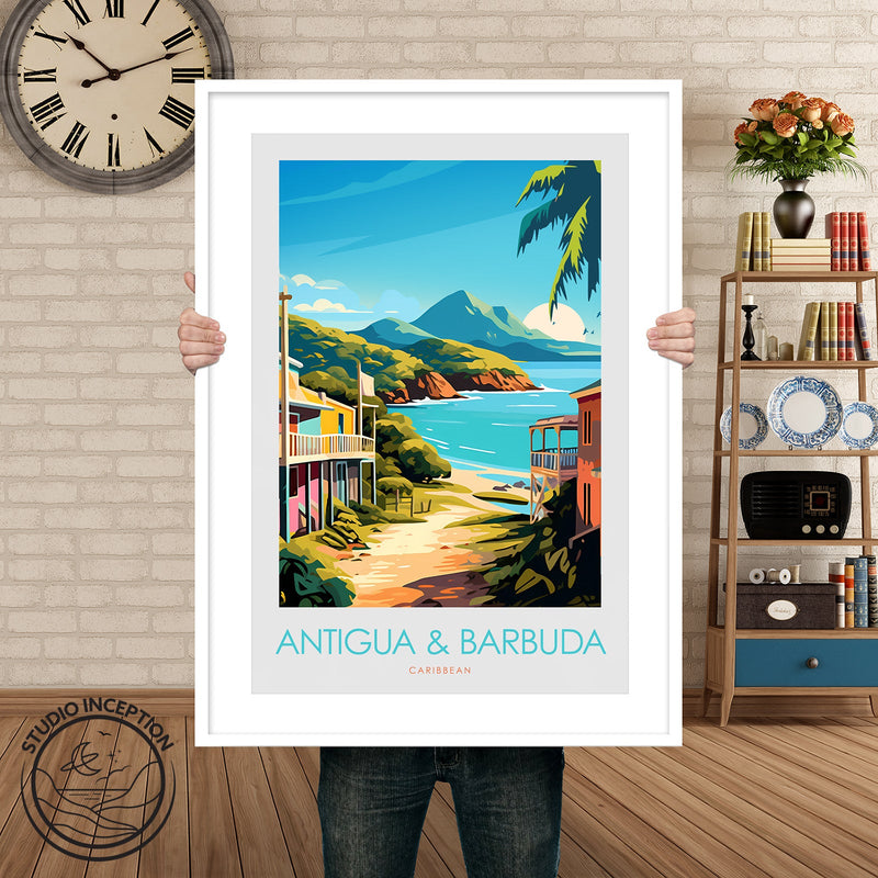 Antigua & Barbuda Minimalist Print