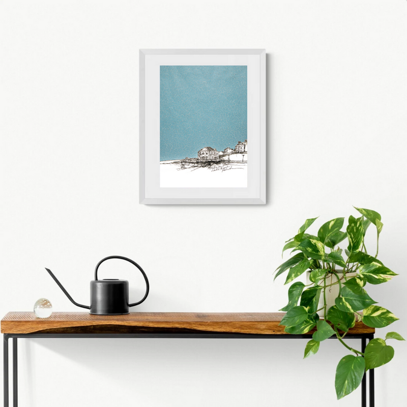 Arcadia Portrush giclée print perspective small portrait framed