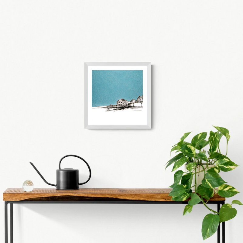 Arcadia Portrush giclée print perspective square framed