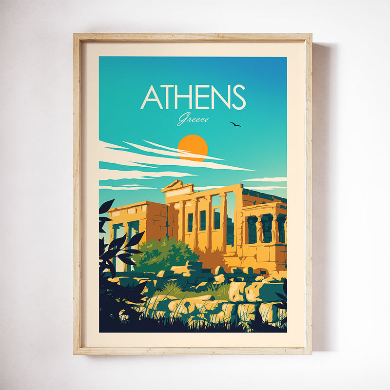 Athens Greece Traditional Style Print