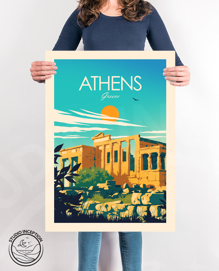 Athens Greece Traditional Style Print