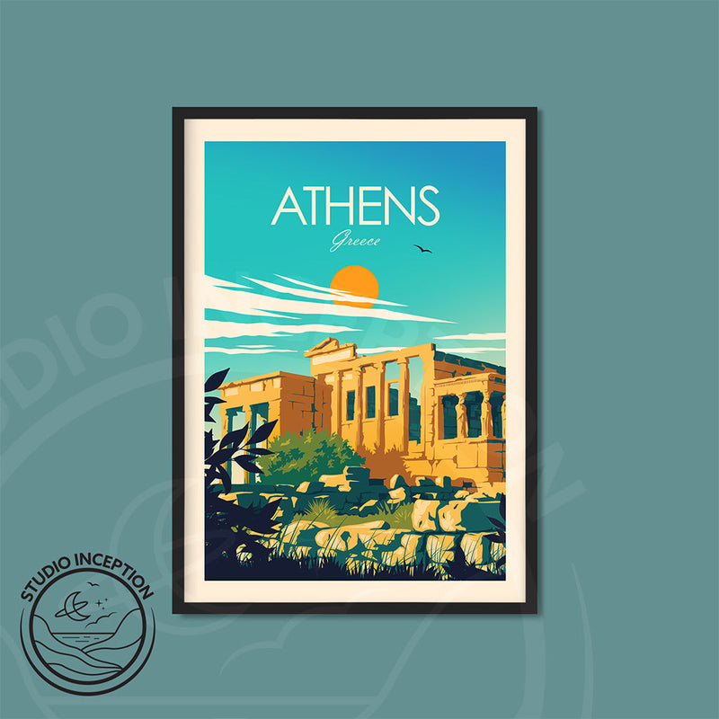 Athens Greece Traditional Style Print