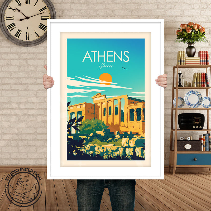 Athens Greece Traditional Style Print