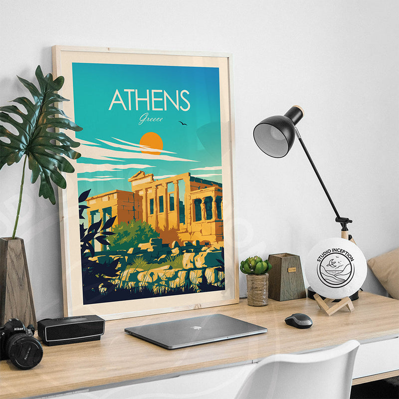 Athens Greece Traditional Style Print