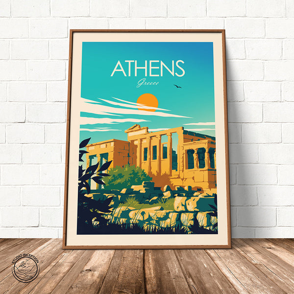 Athens Greece Traditional Style Print