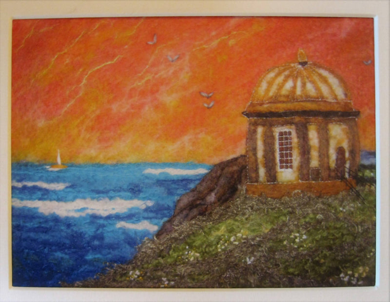 Mussenden Temple' 8"x10" Mounted Print with Free Shipping to UK and Ireland