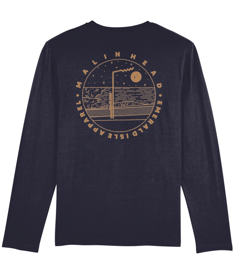 Navy Malin Head Shuffler Long Sleeve T-Shirt