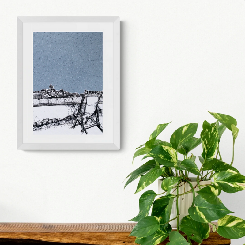 Barrys Portrush giclée print perspective large portrait framed