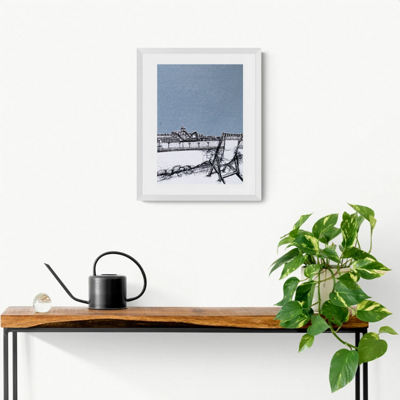 Barrys Portrush giclée print perspective small portrait framed