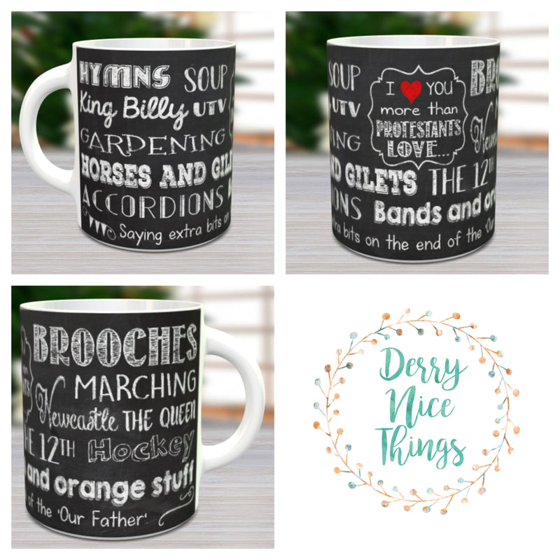 Derry Girls Protestants Blackboard Mug