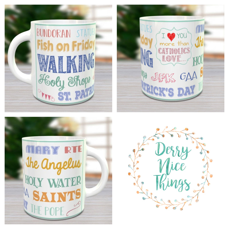 Derry Girls Catholic Blackboard Mug (Full Colour)