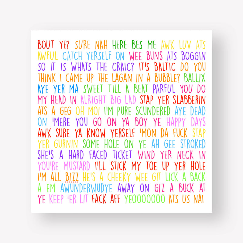 Belfast Sayings Greetings Card - Connect the Dots