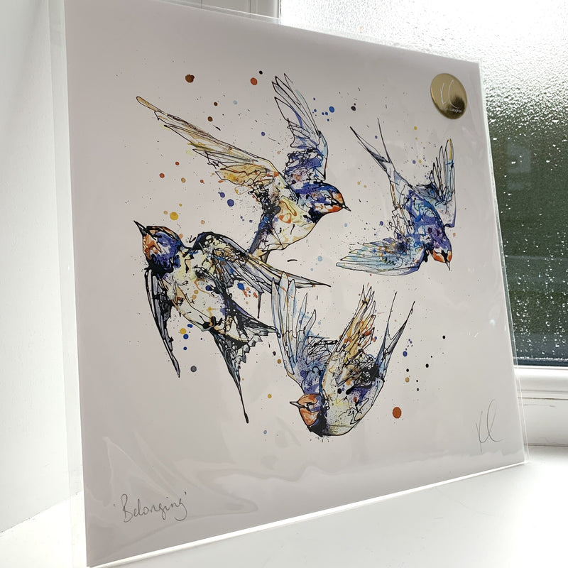 Belonging - Swallows Print with Size and Presentation Options