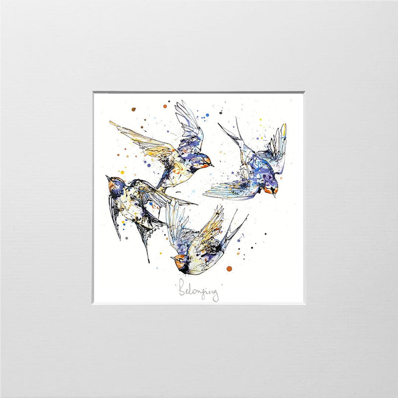 Belonging - Swallows Print with Size and Presentation Options