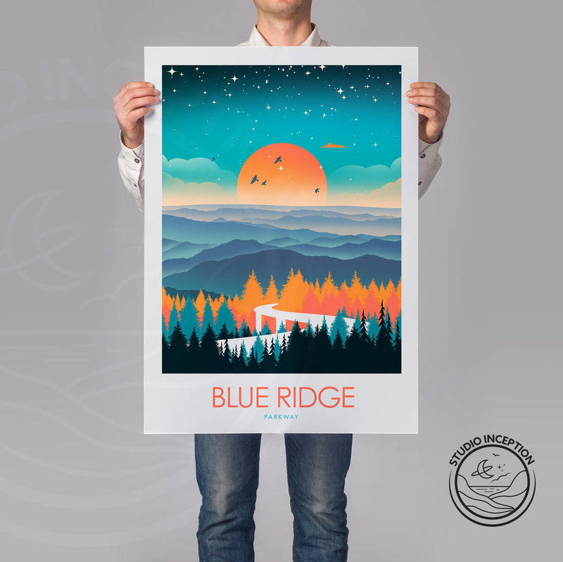 Blue Ridge Parkway Minimalist Print