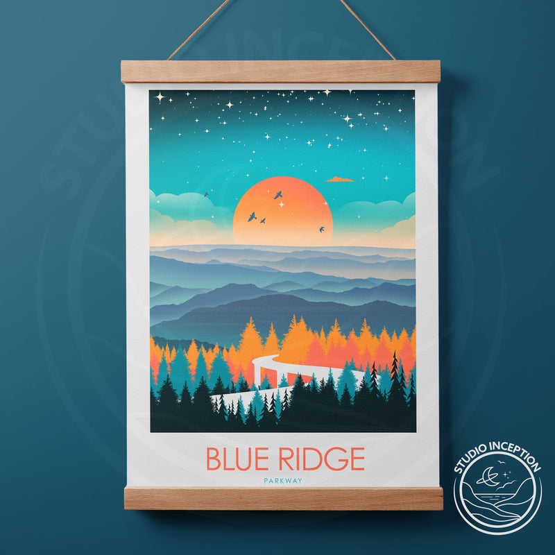 Blue Ridge Parkway Minimalist Print