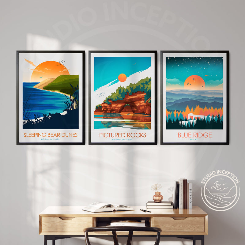 Blue Ridge Parkway Minimalist Print