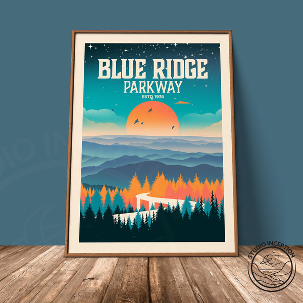 Blue Ridge Parkway Traditional Style Print