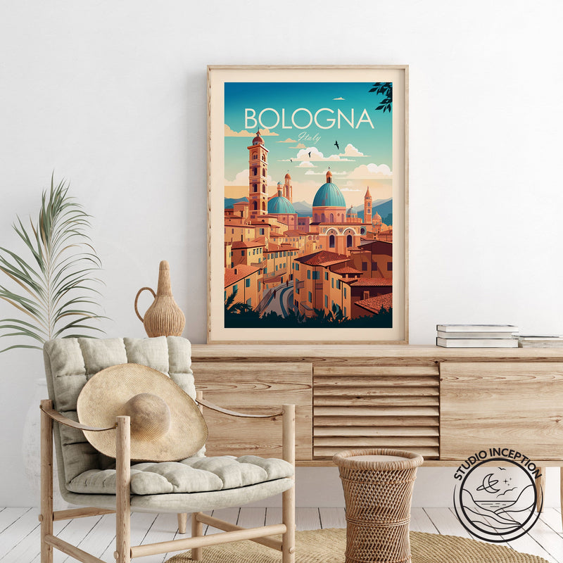 Bologna Italy Traditional Style Print