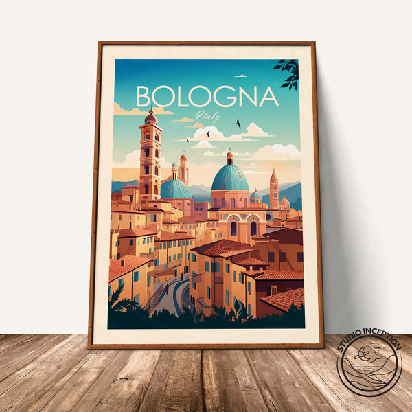 Bologna Italy Traditional Style Print