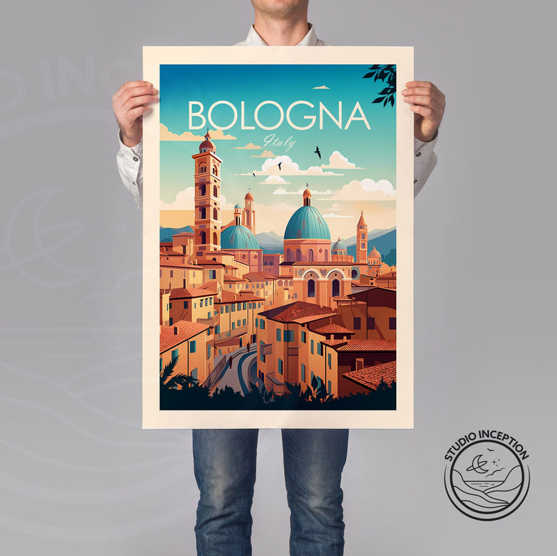 Bologna Italy Traditional Style Print