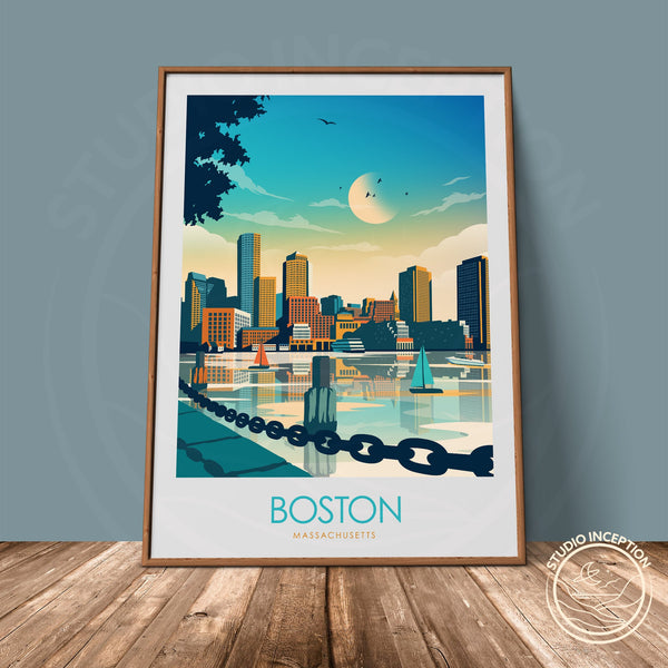 Boston Minimalist Print