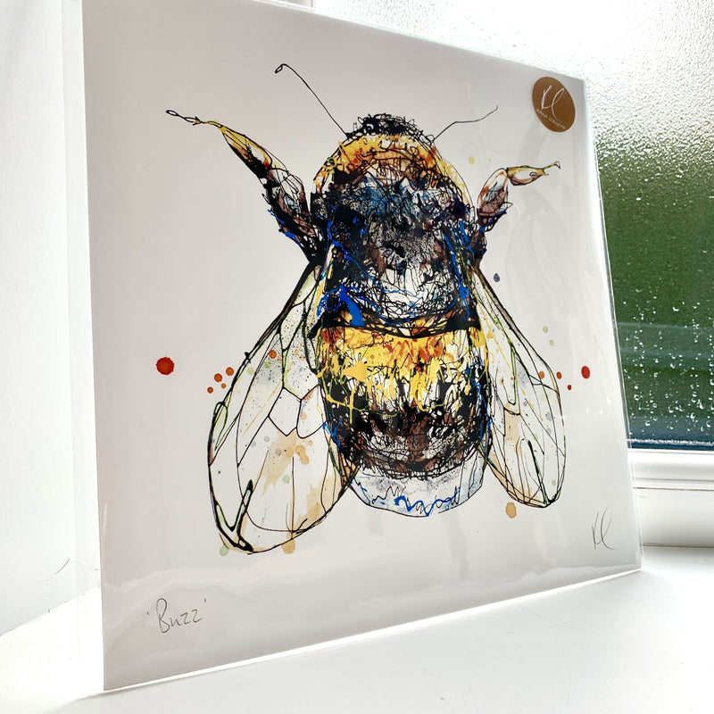 Buzz - Bumble Bee Print with Size and Presentation Options