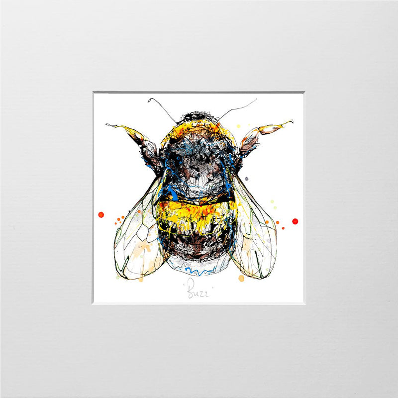 Buzz - Bumble Bee Print with Size and Presentation Options