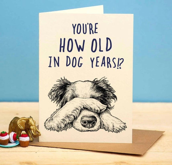 Dog Year Card - Birthday Card - Bewilderbeest