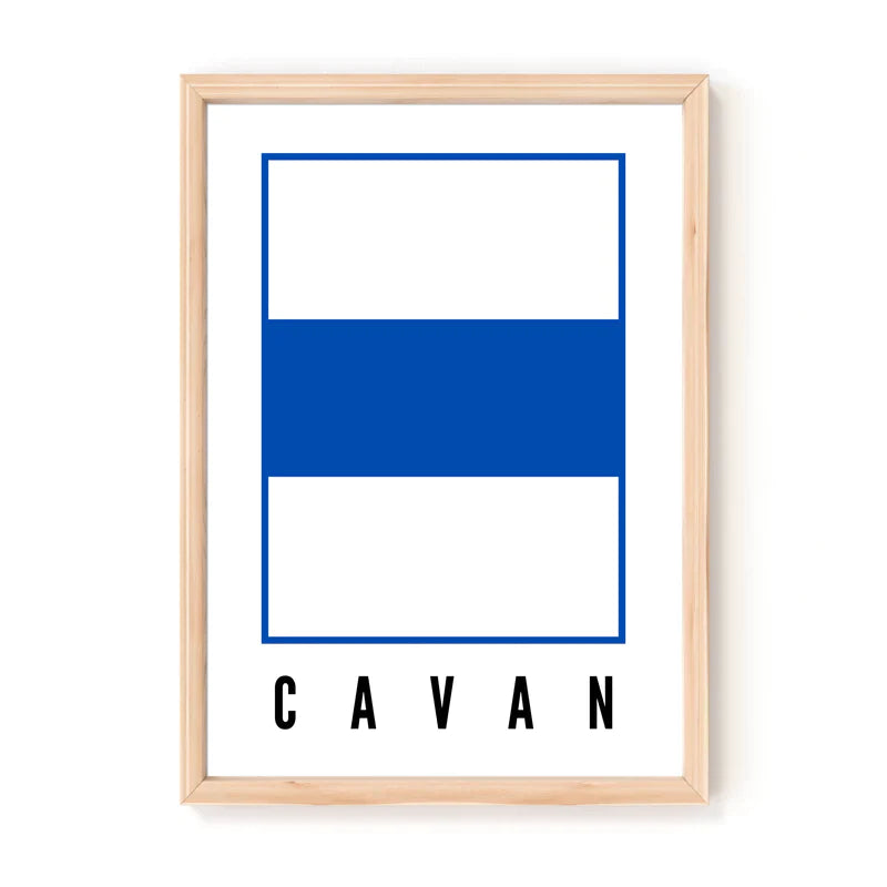 County Cavan Flag Style A4 Print
