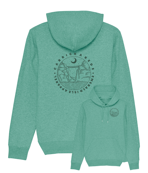 Heather Green Carrick-A-Rede Pullover Pouch Hoodie