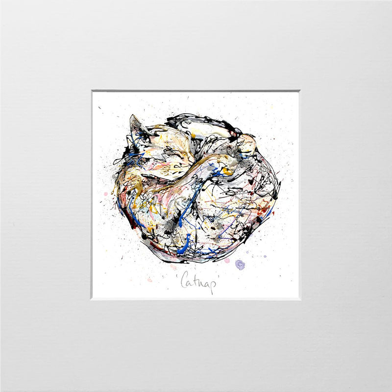 Catnap - Sleepy Cat Print with Size and Framing Options