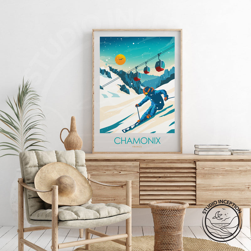 Chamonix Minimalist Print