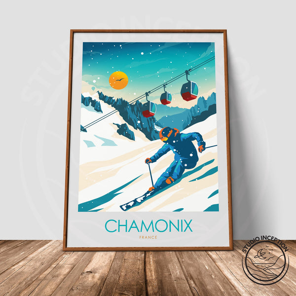 Chamonix Minimalist Print