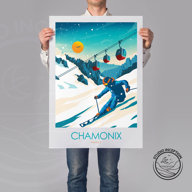 Chamonix Minimalist Print