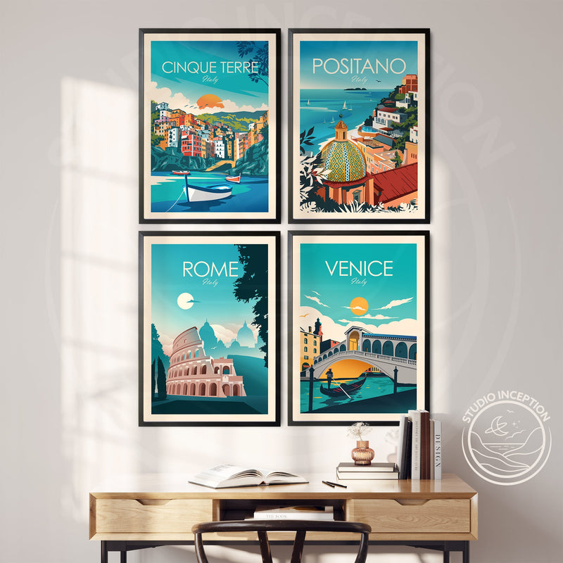 Cinque Terre Traditional Style Print