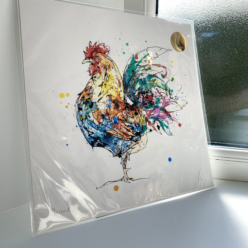 Clarence - Cockerel Print with Size and Framing Options