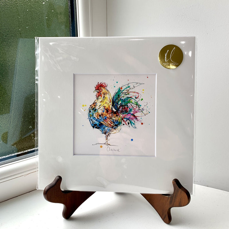 Clarence - Cockerel Print with Size and Framing Options