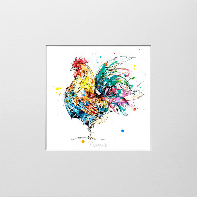 Clarence - Cockerel Print with Size and Framing Options