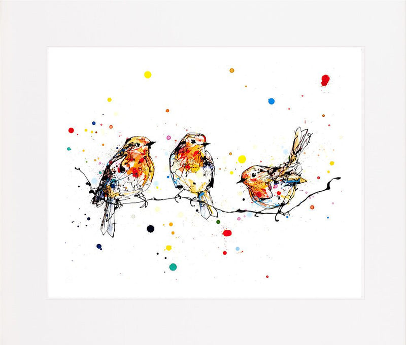 Close To You - Robins Print, 45x56cm with Mount Options