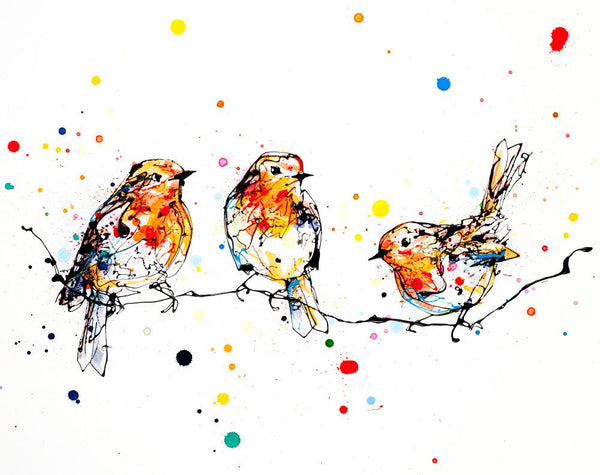 Close To You - Robins Print, 45x56cm with Mount Options
