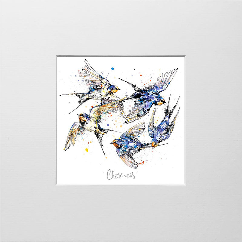 Closeness - Swallows Print with Size and Presentation Options