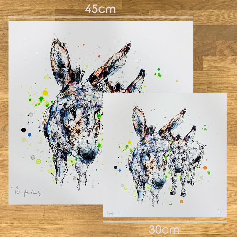 Companions - Donkey Print with Size and Presentation Options