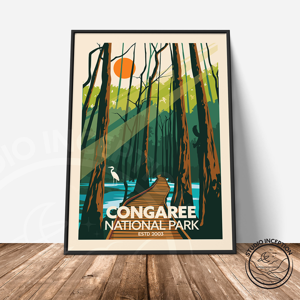 Congaree National Park Traditional Style Print