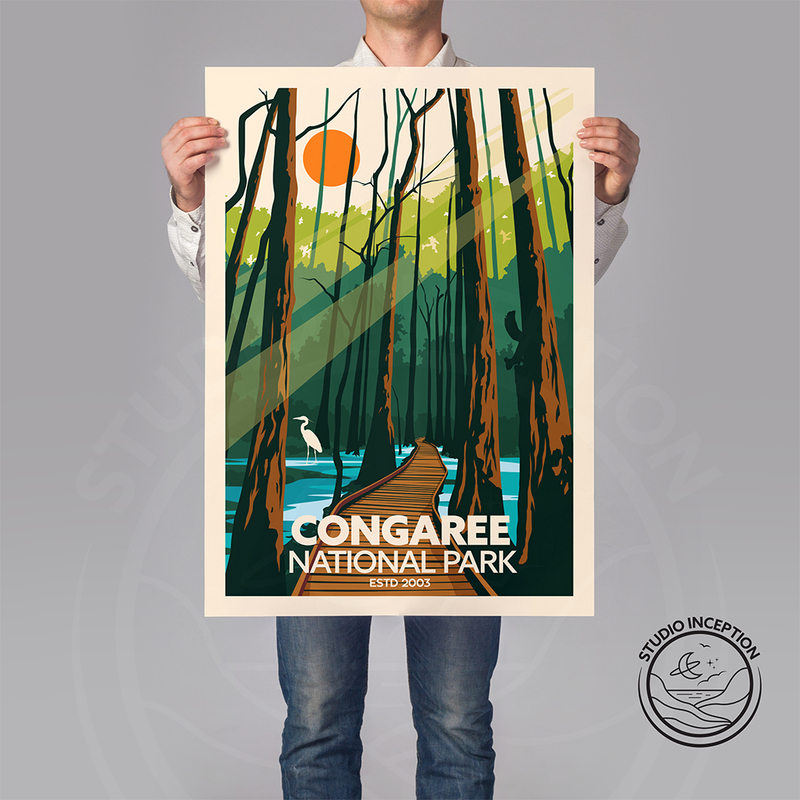 Congaree National Park Traditional Style Print